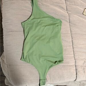 Green One-Shoulder Body Suit